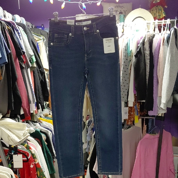 Signature by Levi Strauss Dark Blue Ankle Jeans - Picture 1 of 4